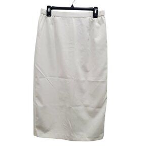 Aussie Austine Original Women's Vintage White High Waisted Midi Pencil Skirt‎ 12